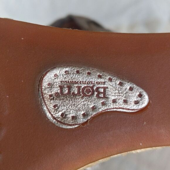 Born Barstow Platform- Metallic Wedge Sandal - Picture 10 of 14